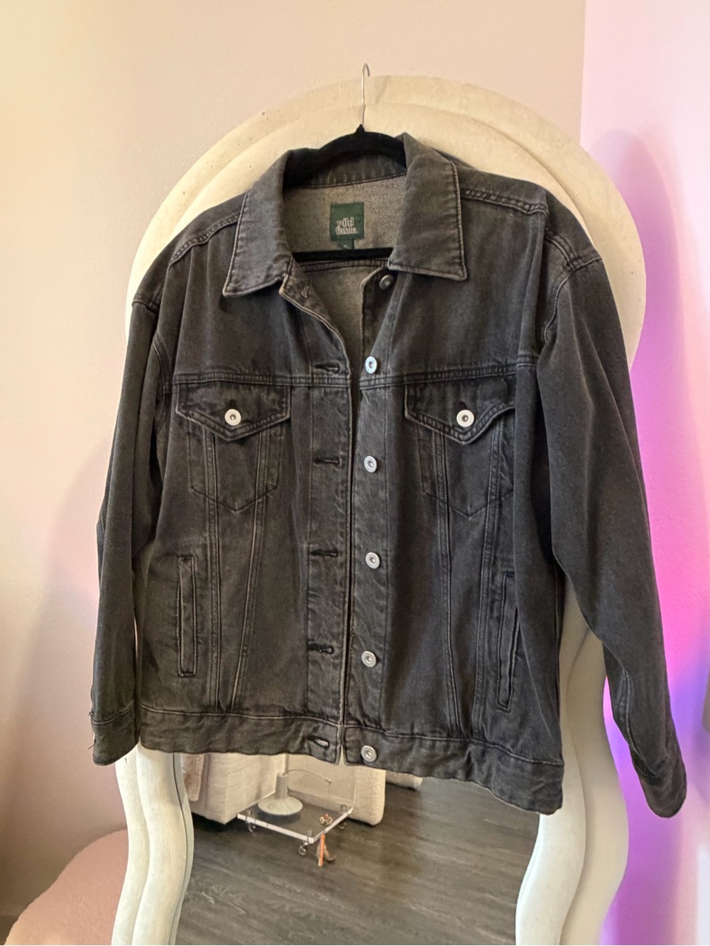 wild fable Washed Black Denim Jacket